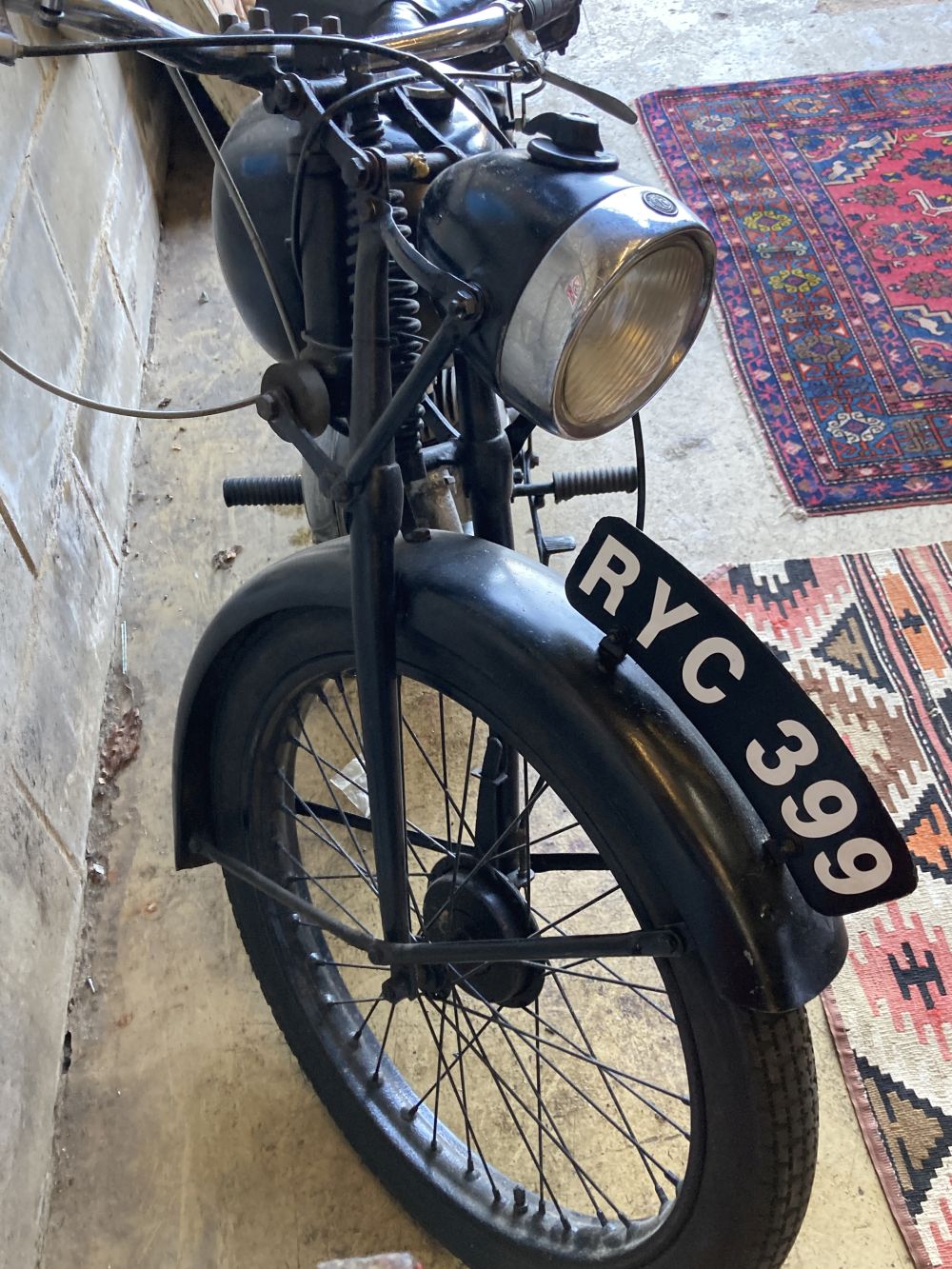 An Excelsior Consort model F4 motorbike with Villiers 98cc two stroke engine, sold with origianl brown log book and current V5